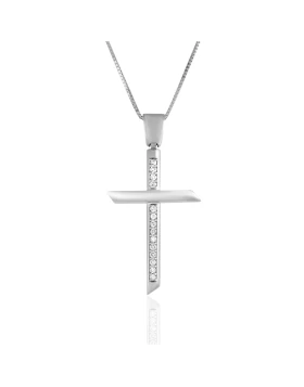 Cylindrical Cross, χρυσός 18 καρατίων με Διαμάντια