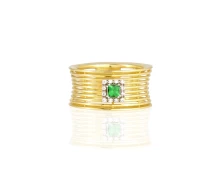 Green Garnet, χρυσός 18 καρατίων με Green Garnet και Διαμάντια