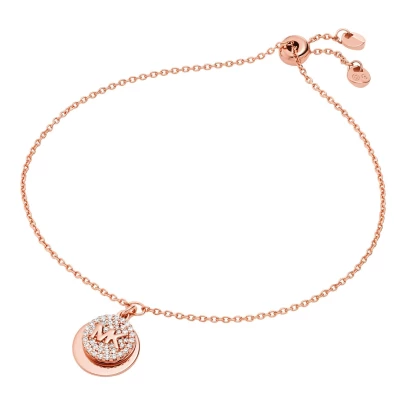 Michael Kors, Precious Rose Gold Pavé Disc Layering, ασήμι 925° με Ζιργκόν