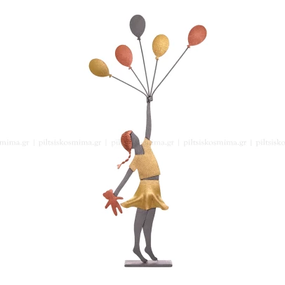 Κορίτσι με Μπαλόνια, μεταλλικό σφυρήλατο