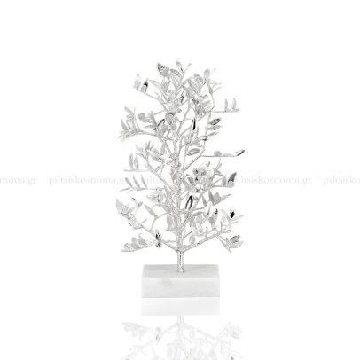 Κλαδί Σχίνος, μεσαίο αληθινό φυτό με επικάλυψη από καθαρό ασήμι 1000°