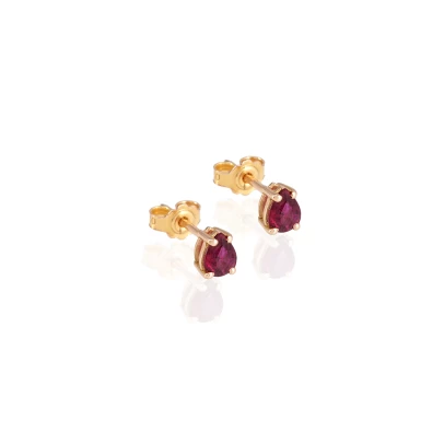 Ruby Earrings, χρυσός 18 καρατίων με Ρουμπίνια
