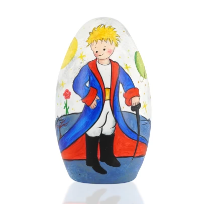 Πασχαλινό Αυγό, ζωγραφισμένο κεραμικό, ο Μικρός Πρίγκηπας με στολή