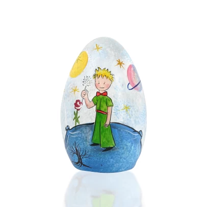 Πασχαλινό Αυγό, ζωγραφισμένο κεραμικό, ο Μικρός Πρίγκηπας και το τριαντάφυλλο