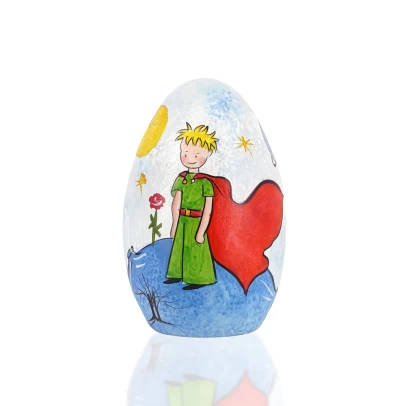 Πασχαλινό Αυγό, ζωγραφισμένο κεραμικό, ο Μικρός Πρίγκηπας με μπέρτα