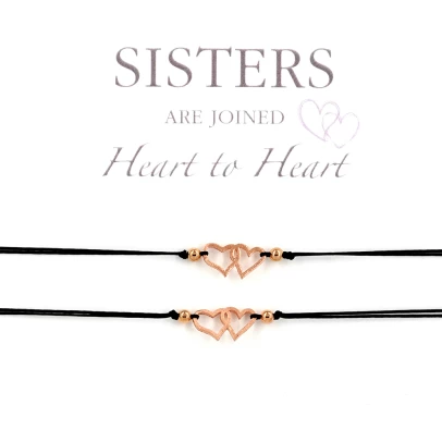 Sisters Are Joined Heart to Heart, ασήμι 925° 