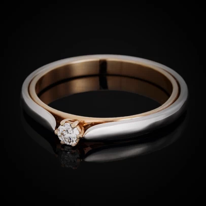 The Pink Ring, χρυσός 18 καρατίων με Διαμάντι