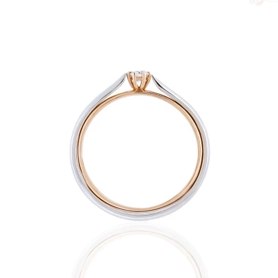 The Pink Ring, χρυσός 18 καρατίων με Διαμάντι