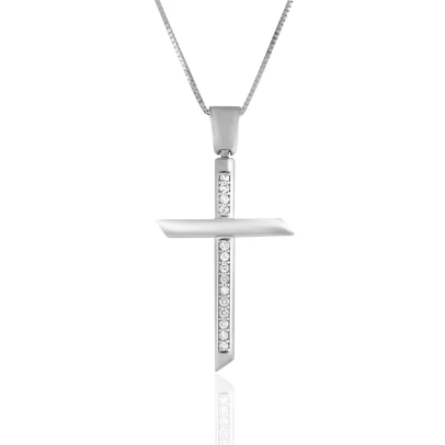 Cylindrical Cross, χρυσός 18 καρατίων με Διαμάντια