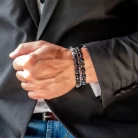 Ανδρικό Xειροποίητο Βραχιόλι απο Αιματίτη με Ματάκι